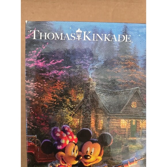 Disney Thomas Kinkade 750 Piece Jigsaw Puzzle Mickey and Minnie Preowned Used - Picture 4 of 6